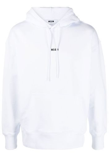 MSGM logo-print hoodie - Bianco