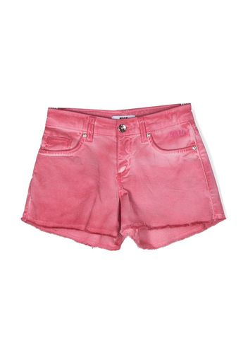 MSGM Kids distressed denim shorts - Rosa