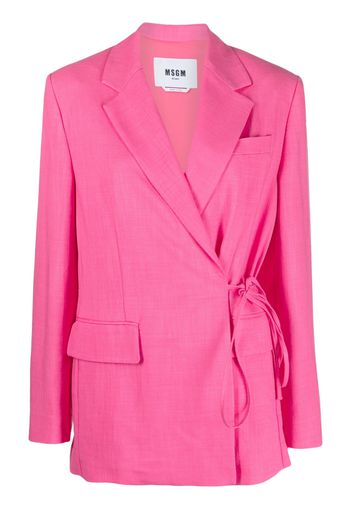 MSGM Coarse wrap-design blazer - Rosa