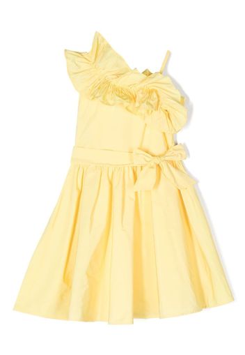 MSGM Kids ruffle-detail flared dress - Giallo