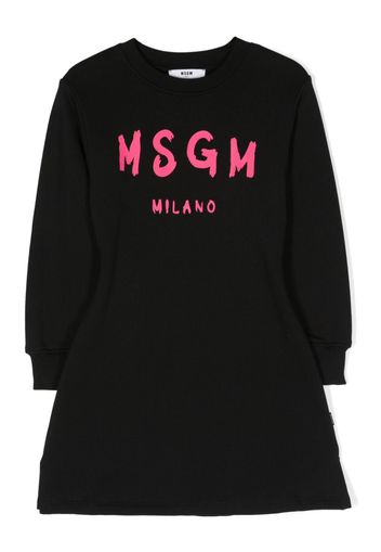 MSGM Kids Abito con stampa - Nero