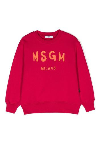 MSGM Kids Felpa con stampa - Rosa