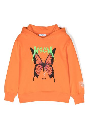 MSGM Kids Felpa con cappuccio - Arancione