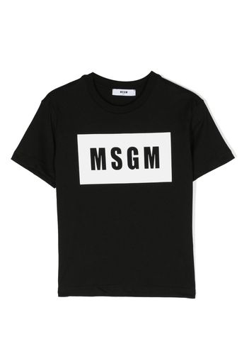 MSGM Kids logo-print cotton T-shirt - Nero