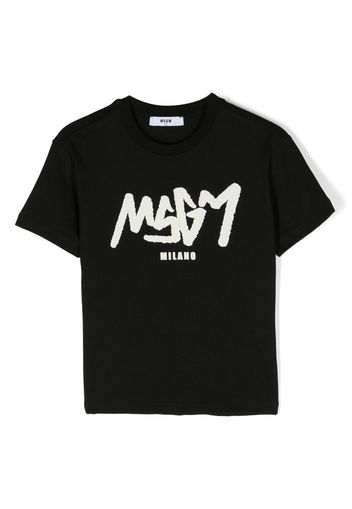 MSGM Kids logo-print cotton T-shirt - Nero