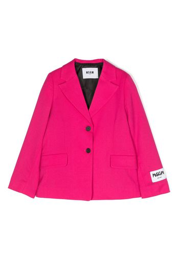 MSGM Kids Blazer monopetto con applicazione - Rosa