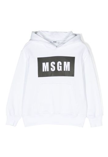 MSGM Kids Felpa con cappuccio - Bianco