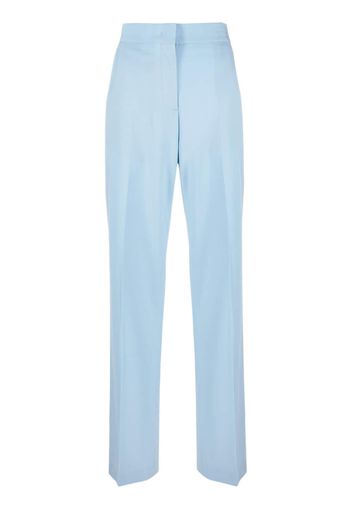 MSGM high-waisted virgin wool trousers - Blu