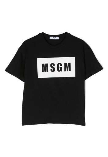 MSGM Kids logo-print cotton T-shirt - Nero