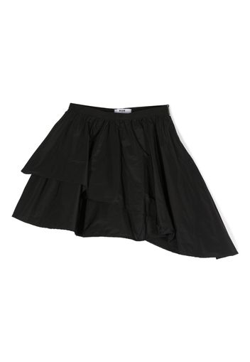 MSGM Kids ruffled asymmetric skirt - Nero