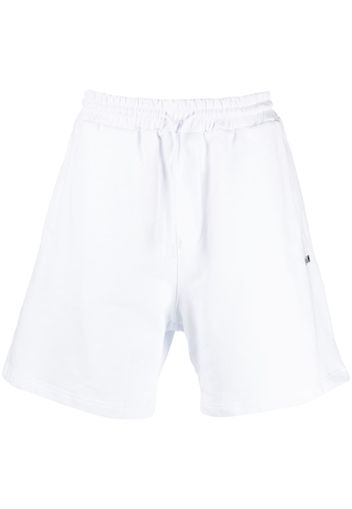 MSGM logo-print cotton shorts - Bianco