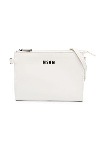 MSGM Kids chain-link shoulder strap bag - Bianco