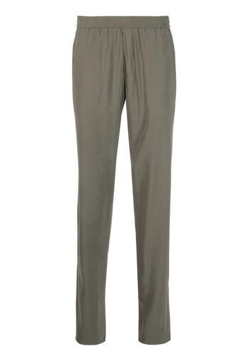 MSGM rear logo-patch trousers - Verde