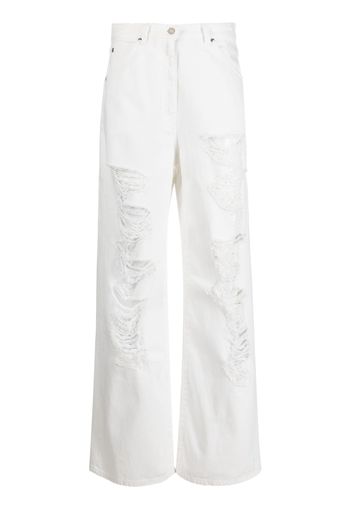 MSGM mid-rise bootcut jeans - Bianco