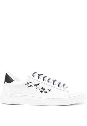 MSGM text-print low-top sneakers - Bianco