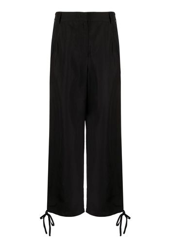 MSGM tie-cuff cropped trousers - Nero