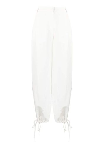 MSGM Pantaloni con vita elasticizzata - Bianco