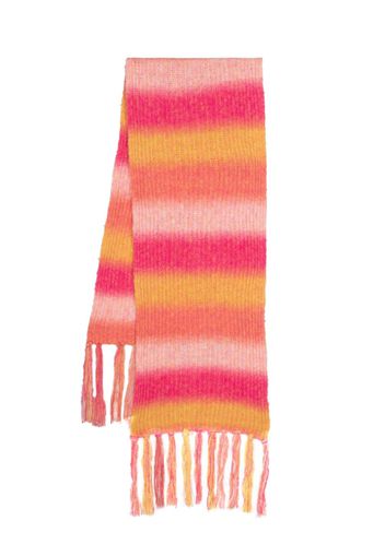 MSGM stripe-pattern knitted scarf - Rosa