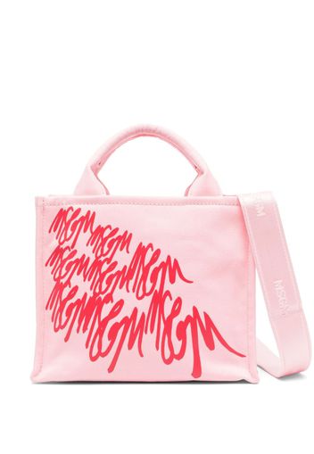 MSGM Borsa tote con stampa - Rosa