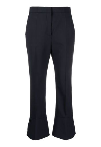 MSGM cropped-leg flared trousers - Blu