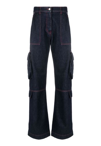 MSGM cargo-pocket denim jeans - Blu