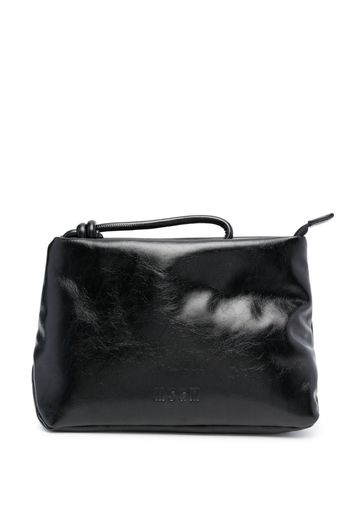 MSGM Clutch con logo goffrato - Nero