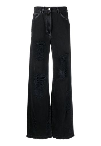 MSGM ripped-detail denim jeans - Nero