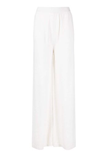 MSGM wide-leg wool-cashmere blend trousers - Bianco