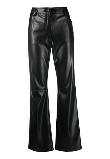 MSGM Pantaloni dritti in finta pelle - Nero