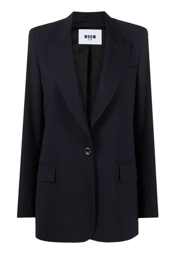 MSGM peak-lapels single-breasted blazer - Blu