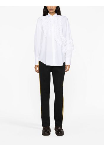 MSGM Camicia a maniche lunghe con ruches - Bianco