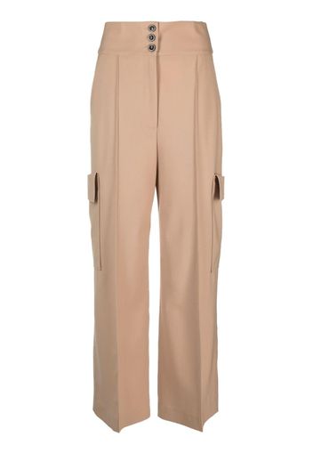 MSGM high-waisted cargo pants - Toni neutri