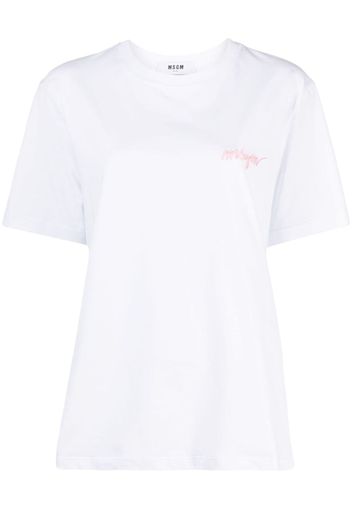 MSGM T-shirt con ricamo - Bianco