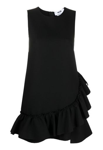 MSGM ruffled sleeveless minidress - Nero