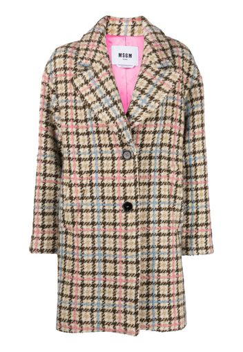 MSGM bouclé single-breasted coat - Marrone