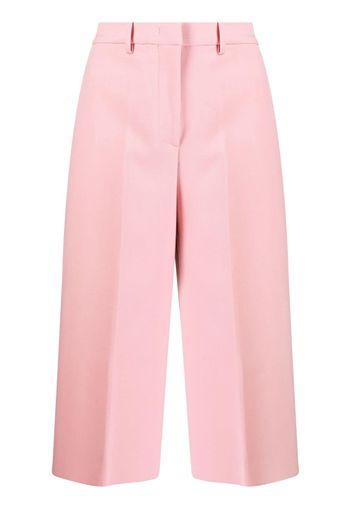 MSGM Pantaloni crop a vita alta - Rosa