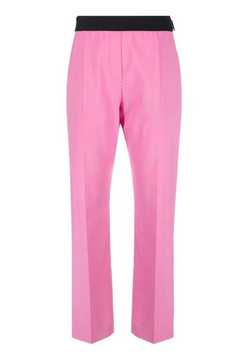 MSGM Pantaloni con banda logo - Rosa