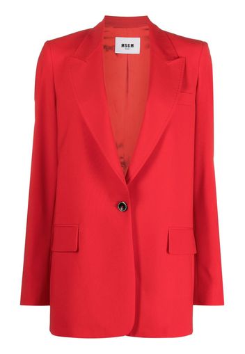 MSGM single-breasted tailored blazer - Rosso