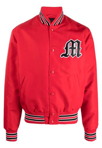 MSGM logo-patch bomber jacket - Rosso