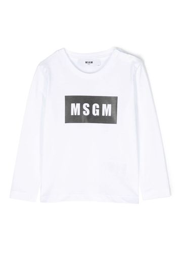 MSGM Kids Felpa con stampa - Bianco