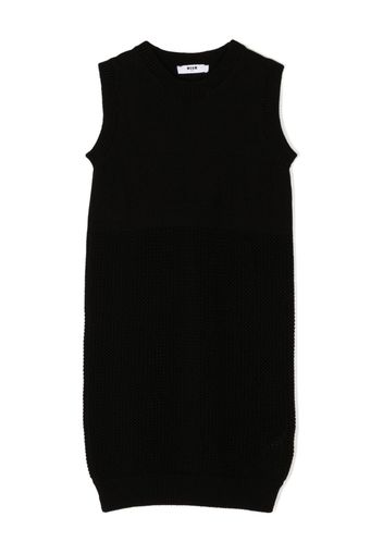 MSGM Kids sleeveless tricot-knit dress - Nero