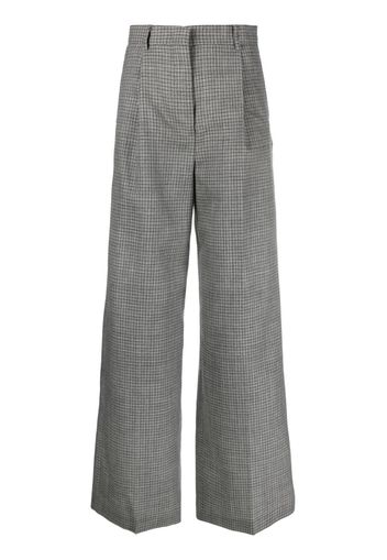 MSGM check-pattern wool palazzo pants - Grigio