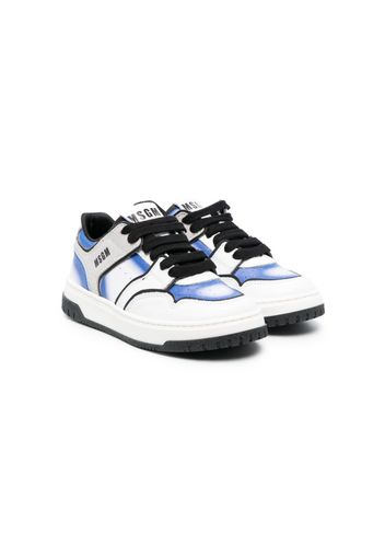 MSGM Kids multi-panel lace-up sneakers - Bianco
