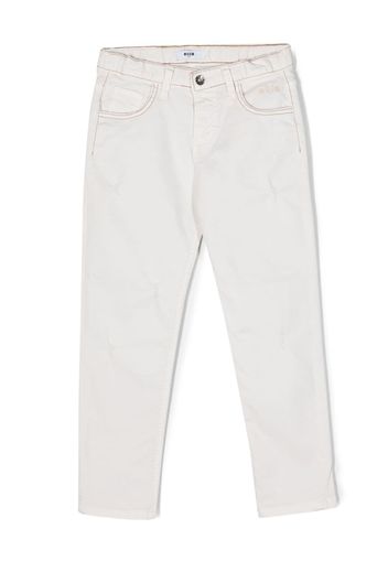 MSGM Kids five-pocket straight-leg trouser - Toni neutri