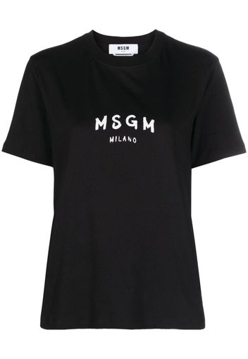 MSGM logo-print cotton T-shirt - Nero