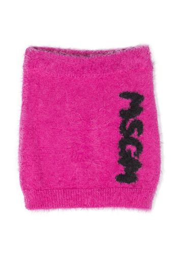 MSGM Kids logo-print slip-on skirt - Rosa