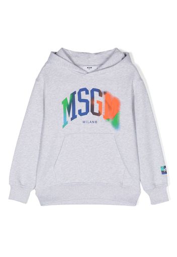 MSGM Kids Felpa con cappuccio - Grigio