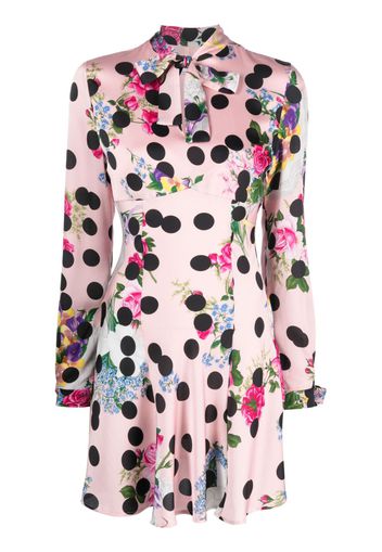 MSGM polka-dot pattern pussy-bow minidress - Rosa