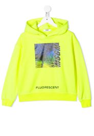 logo graphic print hoodie
