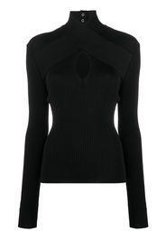 high neck knitted top